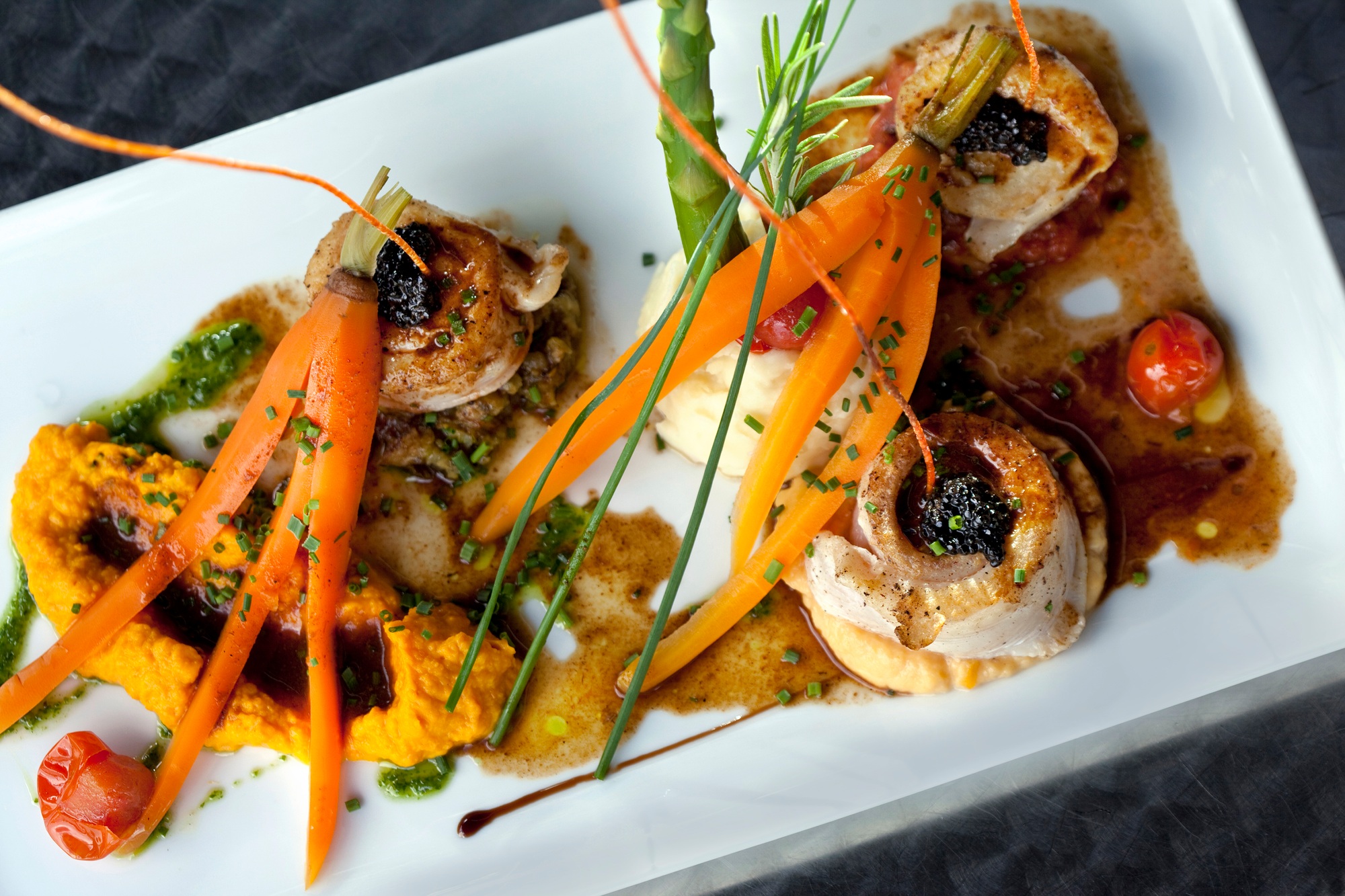 Close up of a classic French dish